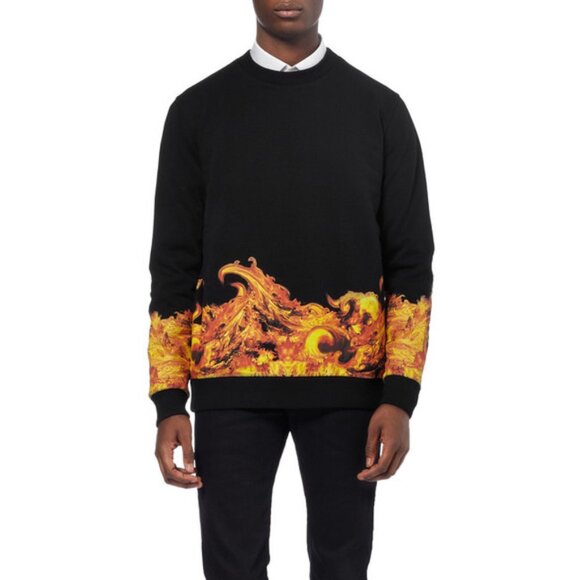 *Givenchy | Flame Printed Sweatshirt Size L - Picture 1 of 16